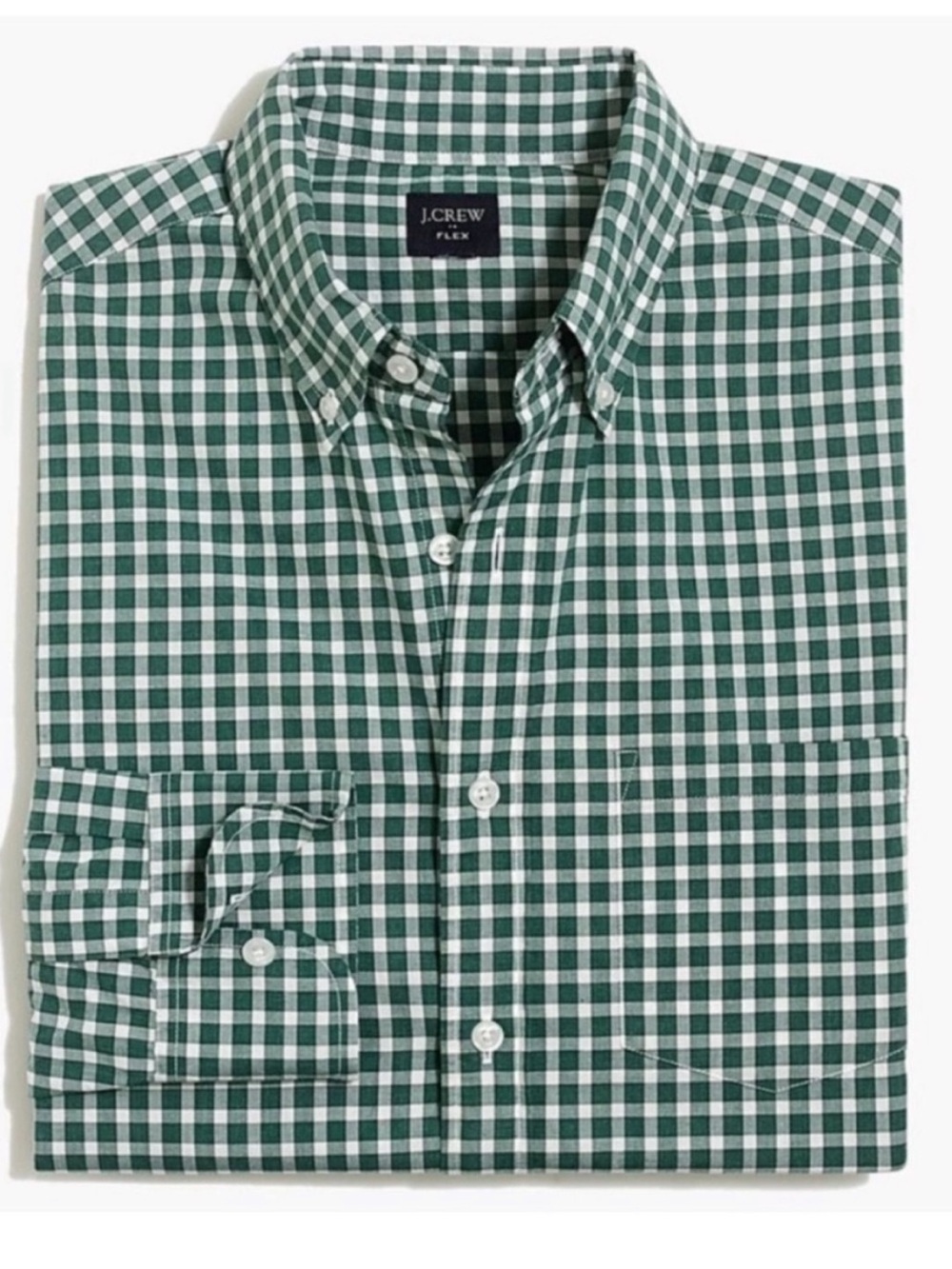 J Crew Shirt S Gingham Green